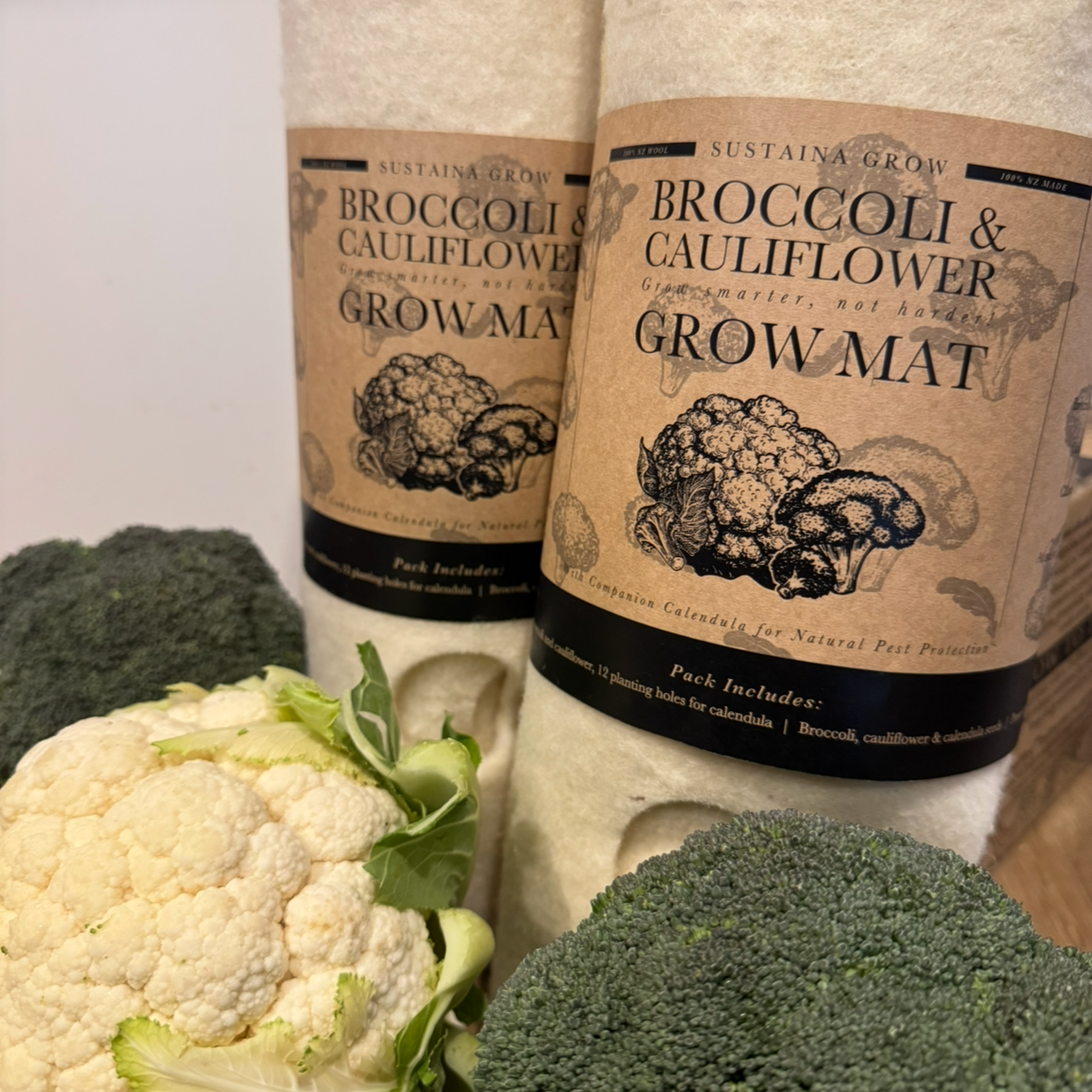 Brocolli Cauliflower wool grow mat
