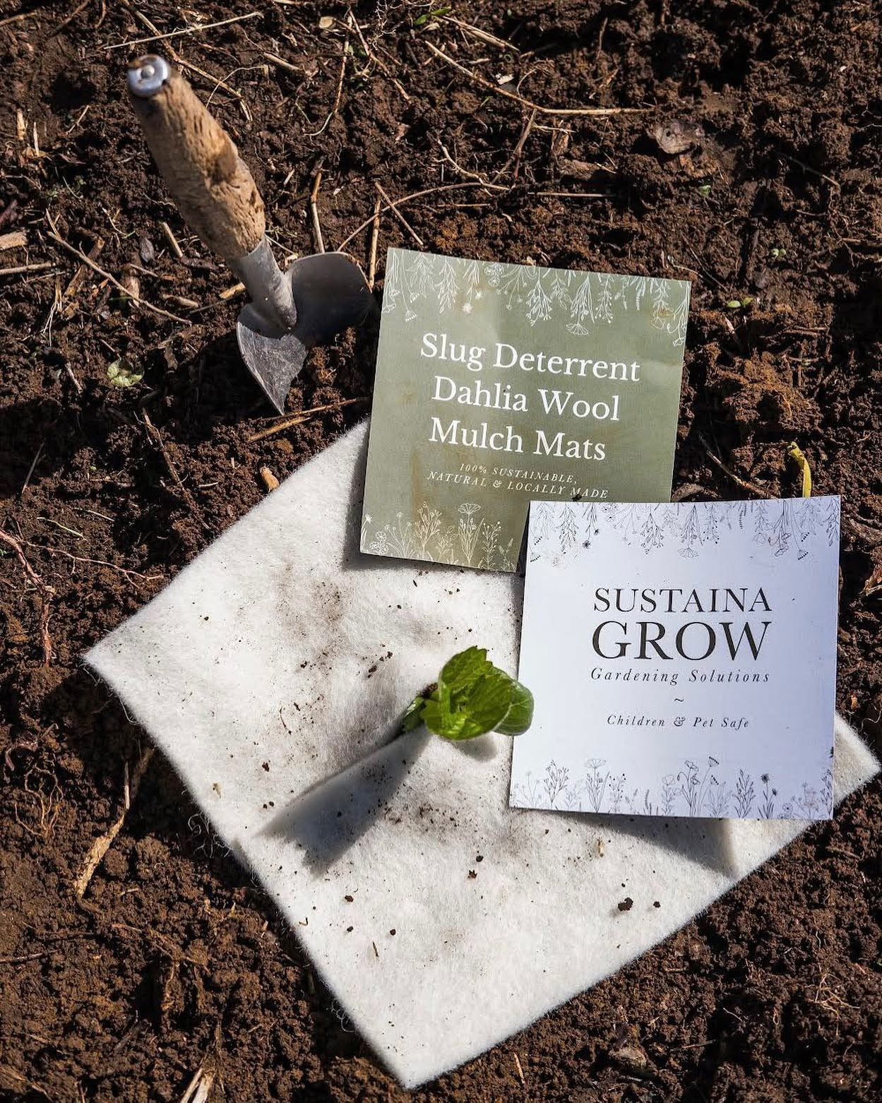 Slug deterrent wool mat 