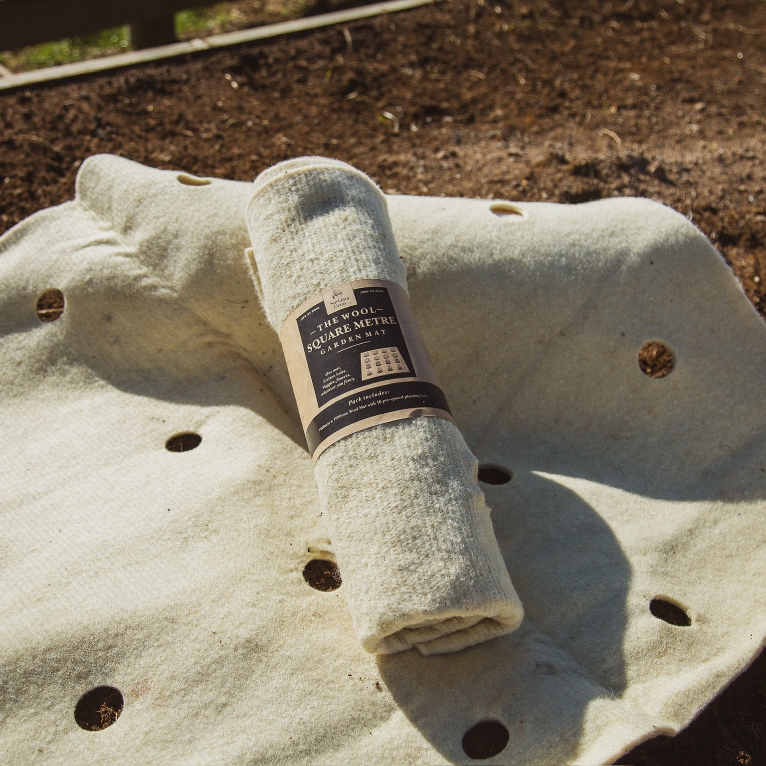 wool square meter garden mat 